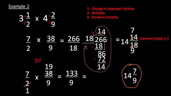Multiplying Mixed Fractions